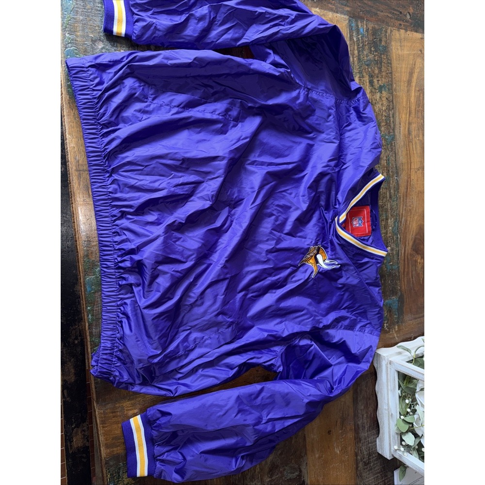 Men's Vintage Nfl Minnesota Vikings Size Extra Large Windbreaker Pullover